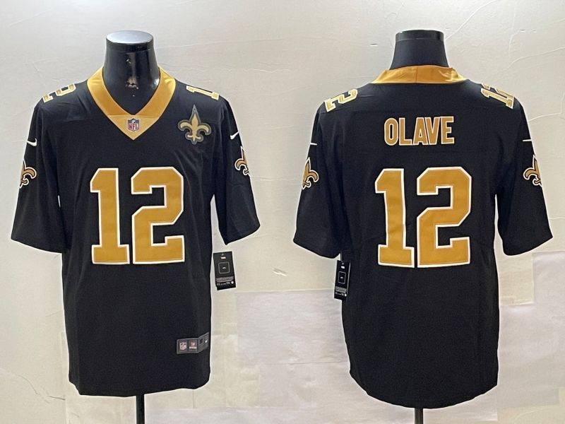Men New Orleans Saints #12 Olave Black Second generation 2024 Nike Limited NFL Jersey style 4->new orleans saints->NFL Jersey